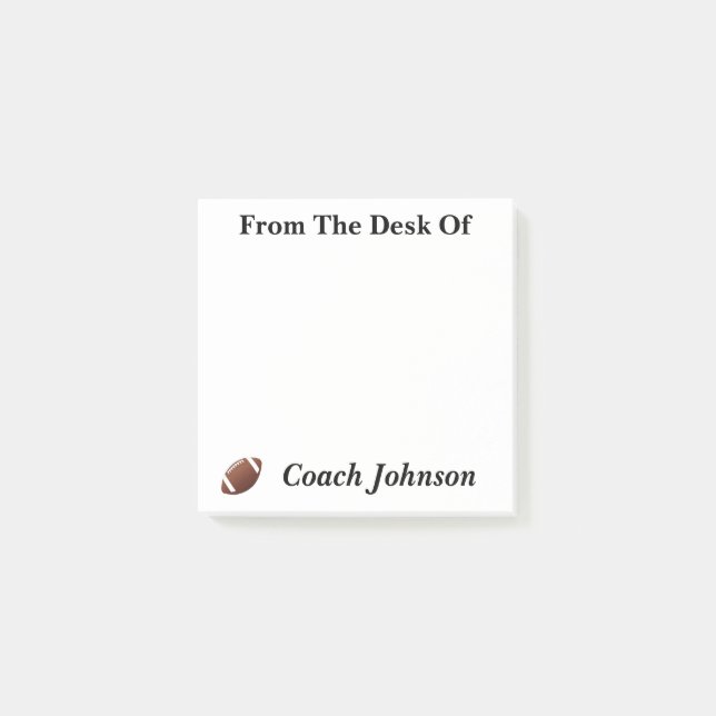 Fußball-Themennotizen Post-it Klebezettel (Vorderseite)