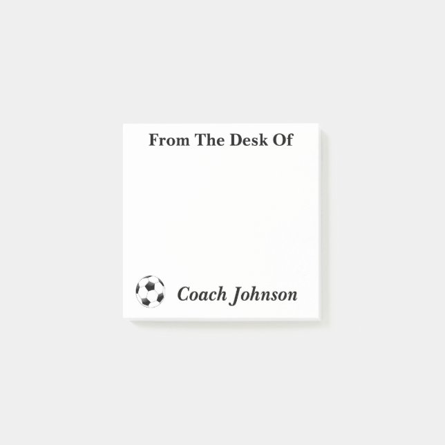 Fußball - Themennotizen Post-it Klebezettel (Vorderseite)