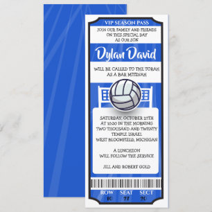 FUSSBALL-TICKET Bar Mizwa-Einladung Einladung