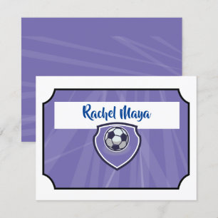 FUSSBALL-TICKET Bat Mitzvah Lila Danke Flach Einladung