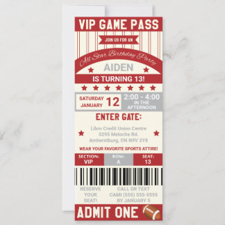 Fußball-Ticket Einladung zum Geburtstag