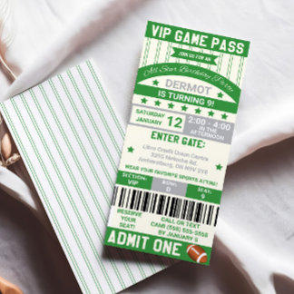 Fußball-Ticket Einladung zum Geburtstag