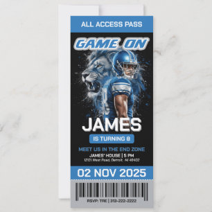 Fußball-Ticket Einladung zum Geburtstag, digital