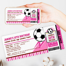 Fußball Ticket Pass Einladung zur Geburtstagsparty