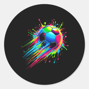 Fußball Tie Dye Farbiger Fußball Trikot Runder Aufkleber