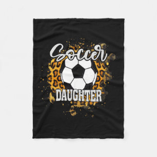 Fußball-Tochter Vintage-Fußball-Familie passend 1 Fleecedecke