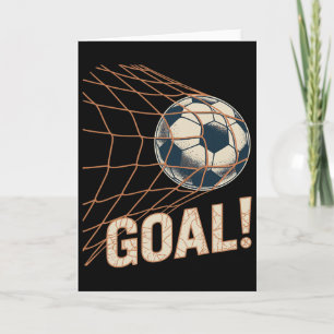 Fußball-Tor-Feier Vintage-Fußball im Netz Karte
