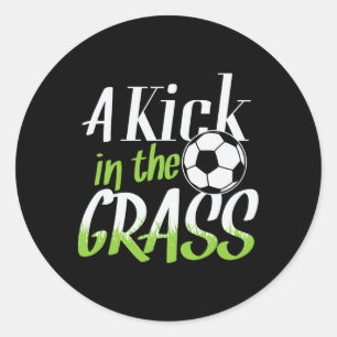 Fussball Tor Kick Kick In Den Gr Runder Aufkleber