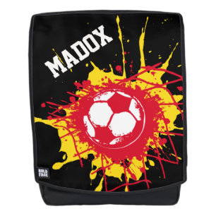 Fußball Tor personalisiert Fußball schwarz Rucksack