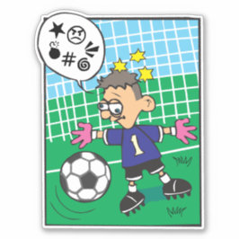 Fußball-Torhüter, kundenspezifisch geschnitten Vin Aufkleber