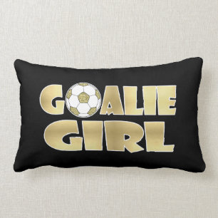 Fußball-Tormann-Mädchen-Gold Lendenkissen