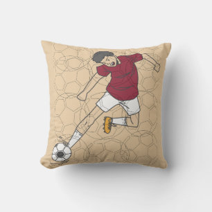 Fußball-Torschütze Silhouette Kissen