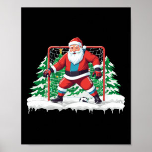 Fußball Torwart Santa Fußballspieler Jungen Weihna Poster