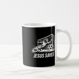 Fußball Torwart Torhüter Jesus rettet christliche Kaffeetasse