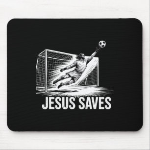 Fußball Torwart Torhüter Jesus rettet christlichen Mousepad