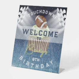 Fußball Touchdown Geburtstagsparty Willkommensunte Sockelschild