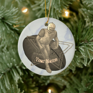 Fußball-Touchdown Keramik Ornament