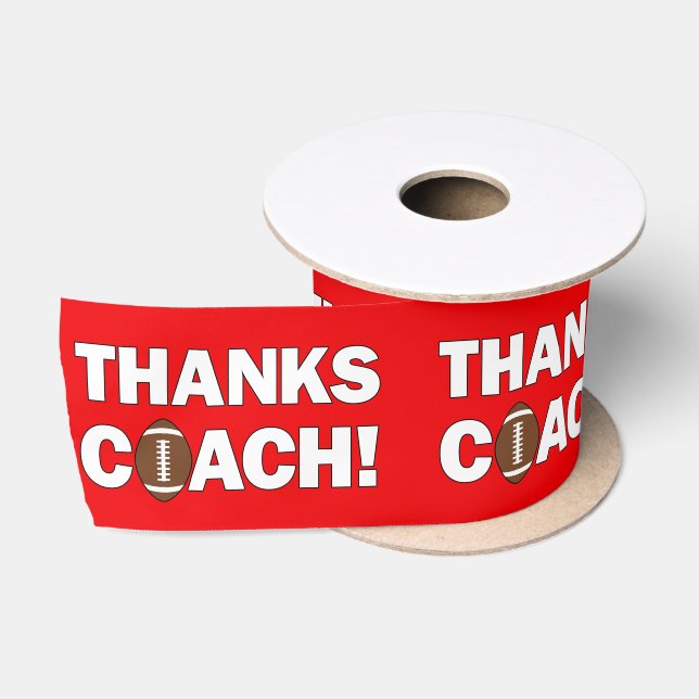 Fußball-Trainer DANK COACH Sportgeschenk Wrapper Satinband (Spule)