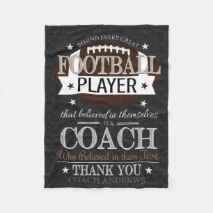Fußball-Trainer Danke, dass du Blanket geschenkt h Fleecedecke