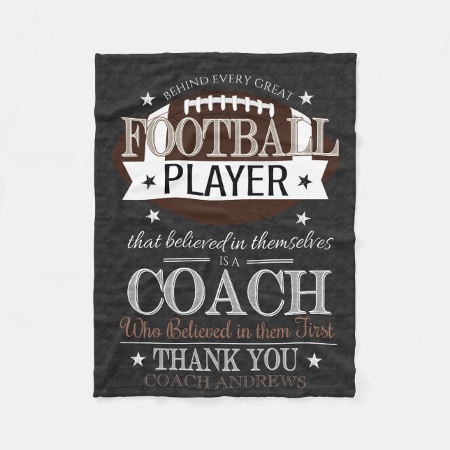 Fußball-Trainer Danke, dass du Blanket geschenkt h Fleecedecke (Vorderseite)