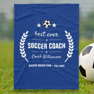 Fußball-Trainer danken Ihnen Geschenk vom Fleecedecke