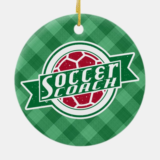 Fußball-Trainer-Dekoration Keramikornament (Hinten)