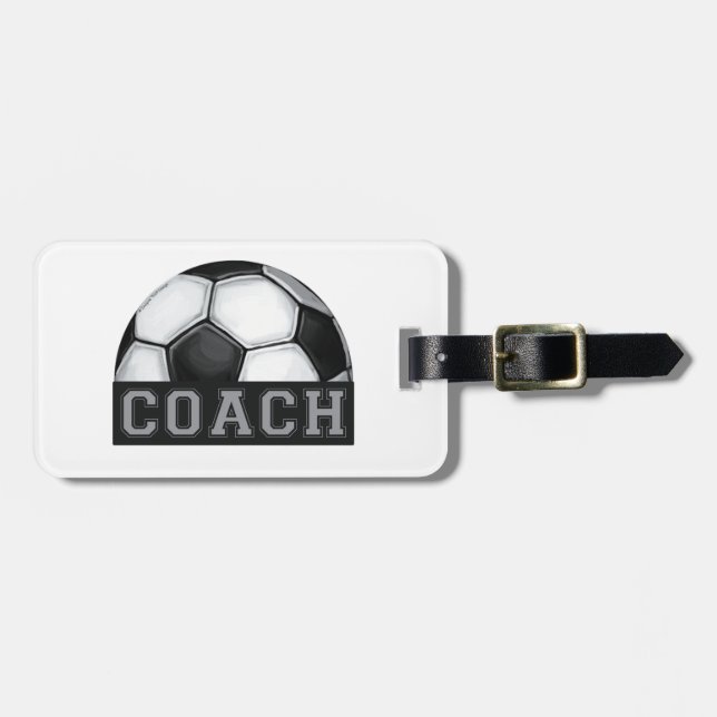 Fußball-Trainer Gepäckanhänger (Vorderseite horizontal)