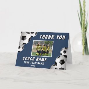 Fußball Trainer Name Foto  Dankeskarte