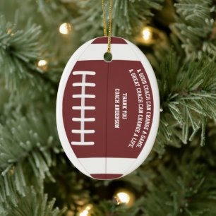 Fußball-Trainer-Ornament Weihnachten Danke Team Keramik Ornament