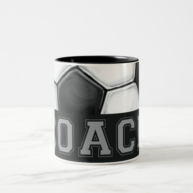 Fußball-Trainer Zweifarbige Tasse (Mittel)