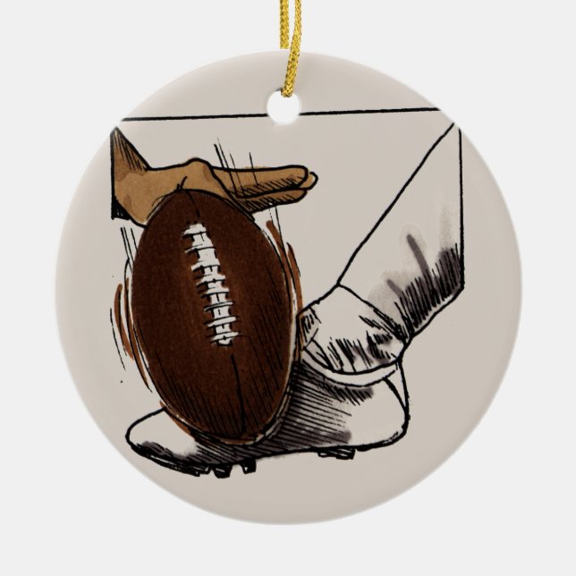 Fußball-Tritt-T - Shirts und Geschenke Keramik Ornament (Vorne)