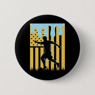 Fußball-Tropf-Jungs tropfen Eis Amerikanische Flag Button