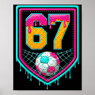 Fußball-Tropf Nummer 67 Fußballspieler  Poster