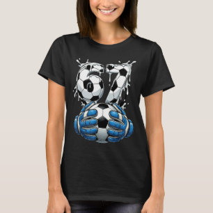 Fußball-Tropf Nummer 67 Jungen Fußball-Torwart 67 T-Shirt