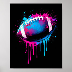 Fußball Tropfen für Jungen Gefärbte Krawatte Farbe Poster