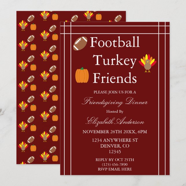 Fußball, Türkei, Familienfreundlichkeit Einladung (Vorne/Hinten)