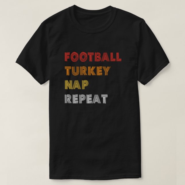 Fußball Türkei Nickerchen Wiederholung T Shirt (Design vorne)