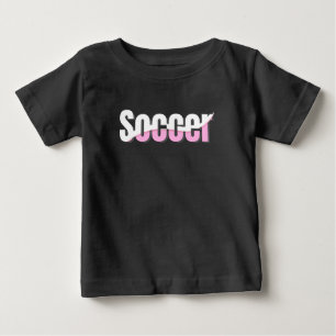 Fußball-Typografie Moderne Kunst Abstrakter Schwun Baby T-shirt