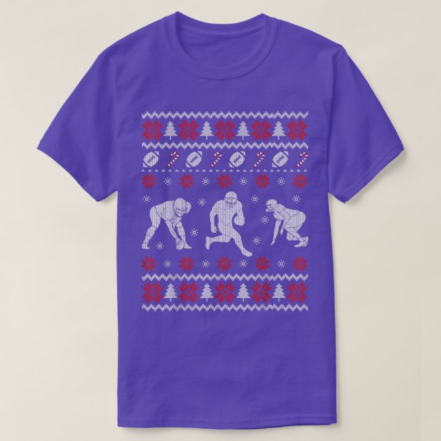 Fußball Uggly Christmas Sweater Geschenk für Fußba T-Shirt (Design vorne)