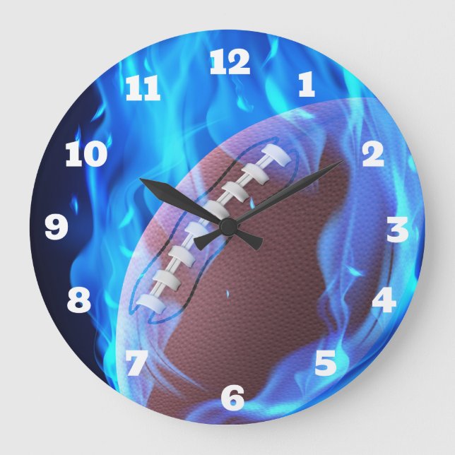 Fußball-Uhr Große Wanduhr (Vorderseite)