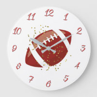 Fußball-Uhr mit Imitaten Glitzer