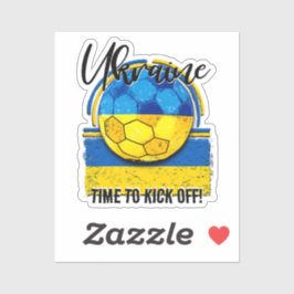 Fußball-Ukraine-Flagge, Europäische Fußball-Retro Aufkleber