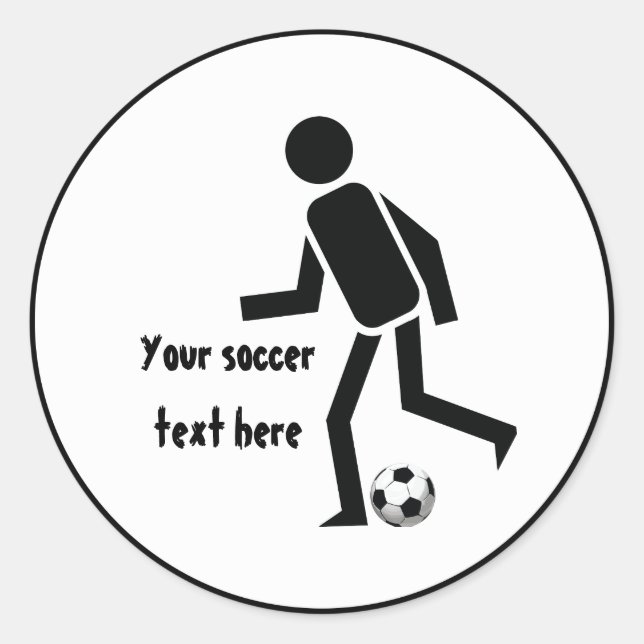 Fußball- und Ballgeschenk Runder Aufkleber (Vorderseite)