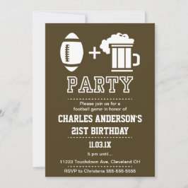Fußball und Bier-Einladung Einladung