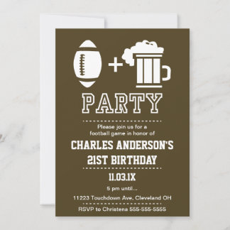 Fußball und Bier-Einladung Einladung