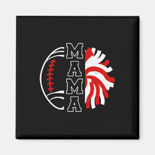 Fußball und Cheer Mama stolz Fußball und Cheerlead Magnet