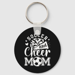 Fussball- und Cheer-Mom-Cheerleading- und Fussball Schlüsselanhänger