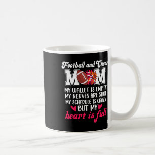 Fußball und Cheer Mom Proud Cheerleading und Fußba Kaffeetasse