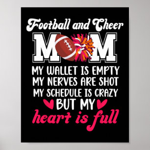 Fußball und Cheer Mom Proud Cheerleading und Fußba Poster