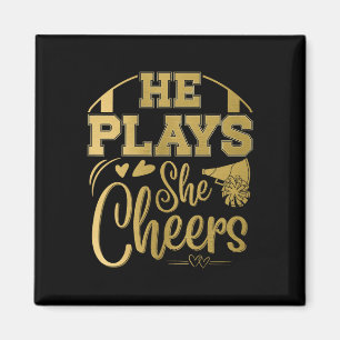 Fußball und Cheer Mom und Cheer Dad ein Cheerleadi Magnet